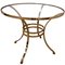 Italian Hollywood Regency Brass and Glass Round Coffee Table, 1970s, Image 1