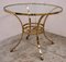 Italian Hollywood Regency Brass and Glass Round Coffee Table, 1970s 5