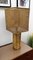 Vintage Italian Rattan, Bamboo Cane & Brass Table Lamp, 1950s 5