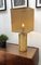 Vintage Italian Rattan, Bamboo Cane & Brass Table Lamp, 1950s 6