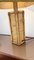 Vintage Italian Rattan, Bamboo Cane & Brass Table Lamp, 1950s 7