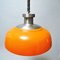 Orangefarbene KD7 Deckenlampe von Achille Castiglioni für Kartell, 1950er 5