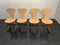 Curved Plywood and Laminate Rosewood Dining Table & Chairs Set from Pedini Fano, 1960s, Set of 5 8