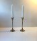 Mid-Century Danish Brass Candlesticks from Hyslop, 1960s, Set of 2 2