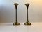 Mid-Century Danish Brass Candlesticks from Hyslop, 1960s, Set of 2, Image 1
