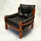 S15 Brutalist Orme & Leather Lounge Chairs by Pierre Chapo, 1960s, Set of 2, Image 2