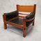 S15 Brutalist Orme & Leather Lounge Chairs by Pierre Chapo, 1960s, Set of 2 10