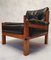 S15 Brutalist Orme & Leather Lounge Chairs by Pierre Chapo, 1960s, Set of 2 4