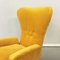 Mid-Century Italian Fire Yellow Bergère Velvet and Wooden Armchair, 1950s 7