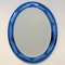 Blue Oval Mirror by Antonio Lupi for Luxor Cristal, 1960s, Image 1