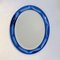 Blue Oval Mirror by Antonio Lupi for Luxor Cristal, 1960s, Imagen 12