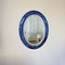 Blue Oval Mirror by Antonio Lupi for Luxor Cristal, 1960s 6
