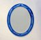 Blue Oval Mirror by Antonio Lupi for Luxor Cristal, 1960s 7