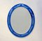 Blue Oval Mirror by Antonio Lupi for Luxor Cristal, 1960s, Imagen 7