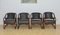 Vintage Bamboo Armchairs with Leather Seats, 1970s, Set of 4 9