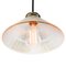 Suspension Vintage Industrielle en Verre Holophane 3