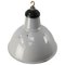 Vintage Industrial Gray Enamel British Pendant Light 2