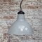 Vintage Industrial Gray Enamel British Pendant Light 5