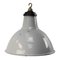 Vintage Industrial Gray Enamel British Pendant Light 1