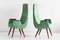 High Back Armchairs in Green Braquenié Velvet and Wengé Wood, 1950s, Set of 2 7