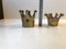 Vintage Crown Shaped Candle Holders in Brass, 1960s, Set of 2 4