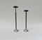 Vintage Art Deco Nickel-Plated and Black Felt Hat Stands from Gebr. Seifert Lüdenscheid, Set of 2 1