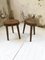 French Oak Tripod Stools, 1950s, Set of 2 9