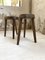 French Oak Tripod Stools, 1950s, Set of 2 16