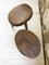 French Oak Tripod Stools, 1950s, Set of 2 13