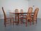 Solid Teak Extendable Dining Table & Chairs Set from Skovby, 1970s, Set of 7 34