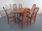 Solid Teak Extendable Dining Table & Chairs Set from Skovby, 1970s, Set of 7, Image 3