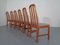 Solid Teak Extendable Dining Table & Chairs Set from Skovby, 1970s, Set of 7, Image 17