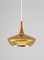 Swedish Pendant in Wood and Perforated Brass from Fagerhult, 1960s 2