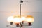 Chrome and Glass Pendant Chandelier from Drukov, 1950s 2