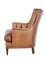 Mid-Century Leather Shell Back Lounge Chair 5