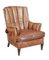 Mid-Century Leather Shell Back Lounge Chair 9