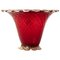 Vintage Italian Red Glass Vase by Ferro & Lazzarini, 1940s 1