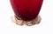 Vintage Italian Red Glass Vase by Ferro & Lazzarini, 1940s, Image 4