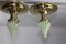 Viennese Art Nouveau Ceiling Light With Blown Opal Glass Shades 7