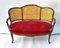 Louis XV Style Mahogany and Cane Lounge Chair 1