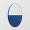 Orbis Dualis™ Blue and Silver Mixed Tint Small Round Mirror with Blue Frame by Alguacil & Perkoff Ltd 8