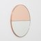 Orbis Dualis™ Rose Gold & Silver Mixed Tint Round Oversized Mirror with Copper Frame by Alguacil & Perkoff Ltd 11