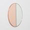 Orbis Dualis™ Rose Gold & Silver Mixed Tint Round Oversized Mirror with Copper Frame by Alguacil & Perkoff Ltd 7
