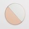 Orbis Dualis™ Rose Gold & Silver Mixed Tint Round Medium Mirror with Copper Frame by Alguacil & Perkoff Ltd 4