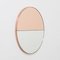 Orbis Dualis™ Rose Gold & Silver Mixed Tint Round Regular Mirror with Copper Frame by Alguacil & Perkoff Ltd 13