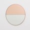 Orbis Dualis™ Rose Gold & Silver Mixed Tint Round Regular Mirror with Copper Frame by Alguacil & Perkoff Ltd 4