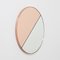 Orbis Dualis™ Rose Gold & Silver Mixed Tint Round Regular Mirror with Copper Frame by Alguacil & Perkoff Ltd 2