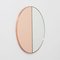 Orbis Dualis™ Rose Gold & Silver Mixed Tint Round Regular Mirror with Copper Frame by Alguacil & Perkoff Ltd 14