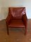 Fauteuils Cab 414 Rouge Foncé par Mario Bellini pour Cassina, Set de 2 3