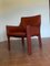 Dark Red Cab 414 Armchairs by Mario Bellini for Cassina, Set of 2 4